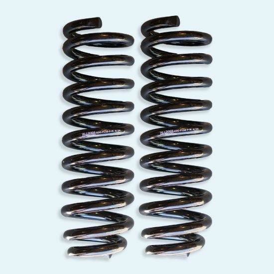 thumbnail image 2 of Pair Front Coil Springs For Ford F-150 2004-2018 & Lincoln Mark LT 2006-2008 - Direct Replacement (Gloss Black) 2 of 6