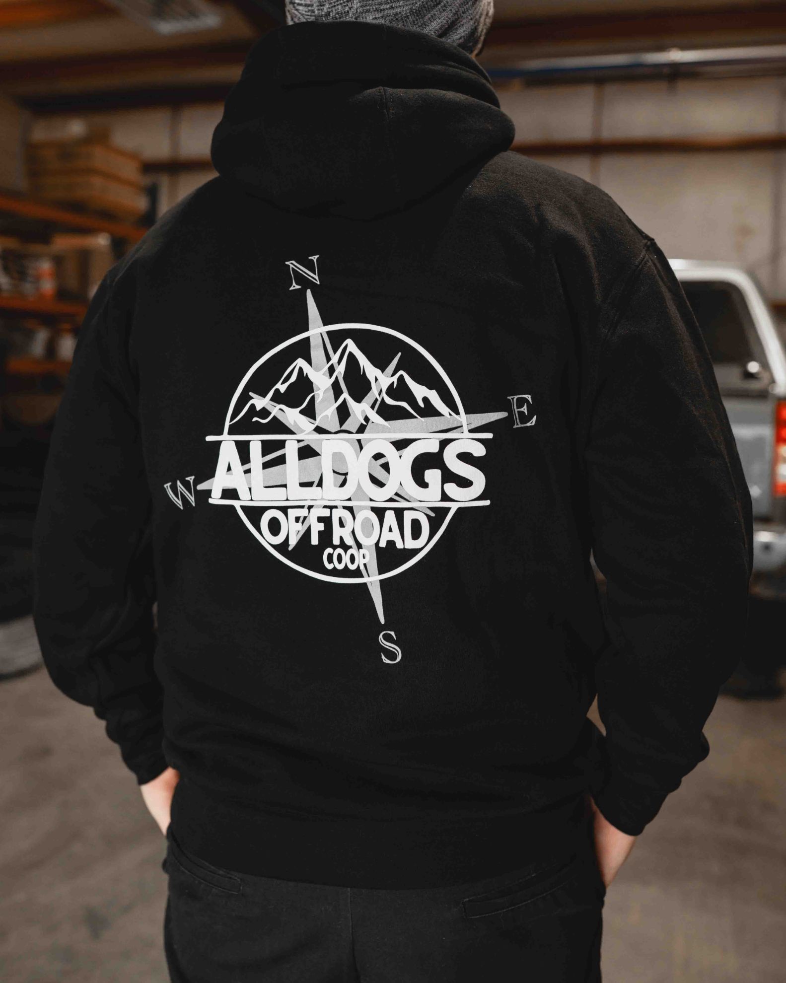 Alldogs Offroad Coop. Alldogs Offroad Black Adventure Compass Hoodie